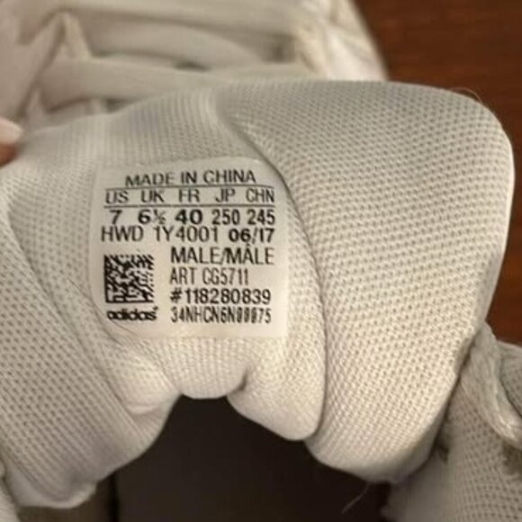 Adidas Hoops‎ Mid White Sneakers size 7 - Picture 6 of 6